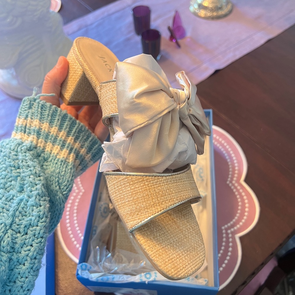 Jack rogers Heidi mid heel tatan size 10 NWTIB